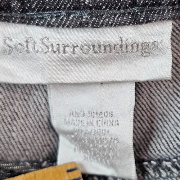 Soft Surroundings pants Pull On Stretch Gray Denim Jeans XL Extra Large comfort - Picture 7 of 10